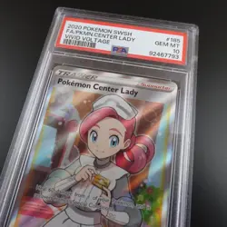 PSA 10 Pokemon Center Lady 185/185 Trainer Vivid Voltage Graded Pokemon Card - Image 2