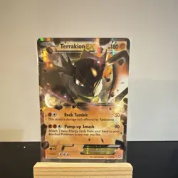 Pokemon TCG Dragons Exalted Terrakion EX 71/124 Ultra Rare Holo 180 HP - Image 1
