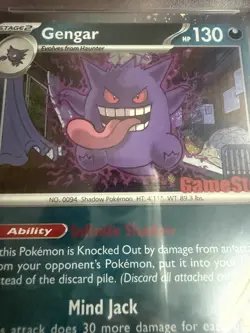 Pokemon Gengar 050/088 GameStop Promo Exclusive Cosmos Holo PSA 10, Metal slab - Image 3