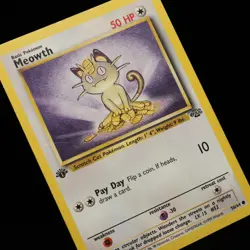 Pokemon TCG - Meowth 56/64 Jungle Common 1st Edition WOTC 1999 - Image 1