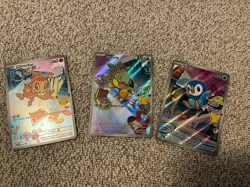 Pokemon First Partner Illustration Collection - Chimchar Turtwig Piplup Set - Image 1