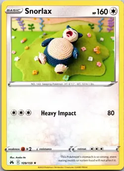 Snorlax 109/159 Rare Crown Zenith Pokemon Near Mint - Image 1