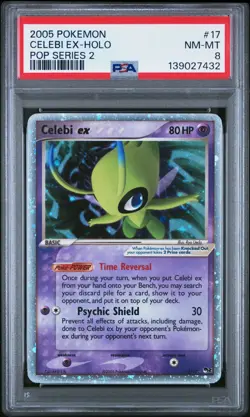 Celebi ex Holo Rare Pop Series 2 Pokemon TCG 2005 PSA 8 NM-MT #17/17 - Image 1