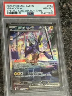2023 Pokemon Scarlet & Violet 244 Miraidon ex Special Illustration Rare PSA 10 - Image 1