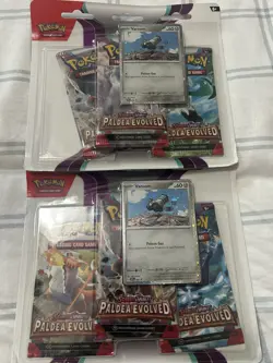 Pokemon Scarlet and Violet Paldea Evolved 3 Pack Blister - Varoom- Lot of 2 - Image 1