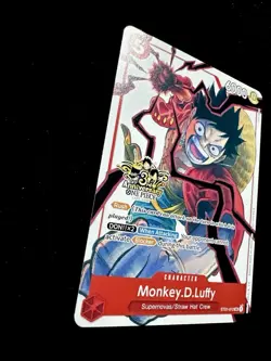 One Piece Monkey.D.Luffy ST01-012 3rd Anniversary Rush 6000 Power 5 Cost - Image 2