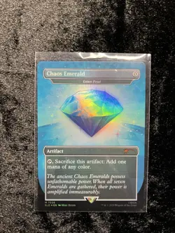 Sonic the Hedgehog Secret Lair Rainbow Foil Blue Chaos Emerald 7033 MTG - Image 1