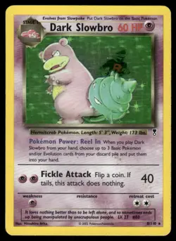 Pokemon Cards Dark Slowbro 8/110 Legendary Collection Holo Rare MP - Image 1