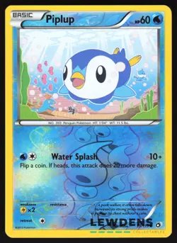 Piplup - 33/113 - Common Reverse Holo - Legendary Treasures - Pokemon Card - Image 1