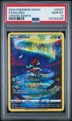PSA 10 Keldeo Galarian Gallery CROWN ZENIT GG07/GG70 Graded Pokemon Card - Image 1