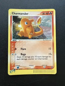 Pokemon Card Charmander EX Dragon 98/97 Secret Rare Holo MP 2003 TCG Vintage - Image 1