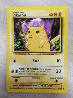 Pikachu 58/102 1st Edition *Spanish* Base Set Pokemon card - Image 1