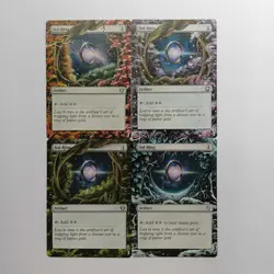 X4 Sol Ring MTG Hand Painted NEW Borderless Extended Full Altered Season Art oj - Image 2