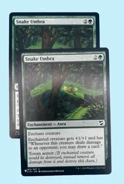 2x Snake Umbra, Commander 2018 & Mystery, NM Near Mint, Magic the Gathering MTG - Image 1