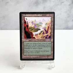 MTG Undiscovered Paradise Visions Rare Land 1996 Reserved List NM Vintage - Image 1