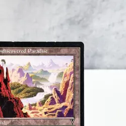 MTG Undiscovered Paradise Visions Rare Land 1996 Reserved List NM Vintage - Image 3