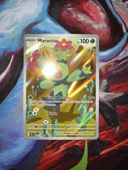 Pokemon TCG SV: Black Bolt Illustration Rare Maractus 093/086 NM - Image 1