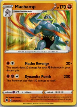 Machamp 026/073 Holo Rare Champion's Path Pokemon Holo Near Mint - Image 1