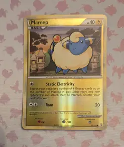Pokemon TCG Mareep Heartgold & Soulsilver 73/123 Reverse Holo Common LP/ - Image 1