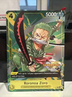 One Piece Roronoa Zoro P-042 Championship 2024 Perfect Grading Condition - Image 1
