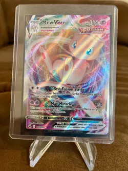 Pokemon 2021 TCG SWSH: Fusion Strike Mew VMAX Holo Ultra Rare Card 114/264 - Image 1