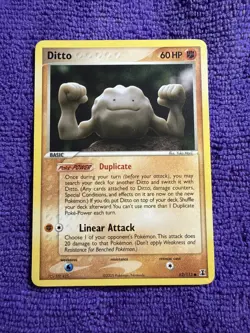 Pokemon TCG Ditto Geodude Card 62/113 EX Delta Species Yuka Morii NM - Image 1