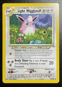 Light Wigglytuff 54/105 Neo Destiny Pokemon Card NM- - Image 1