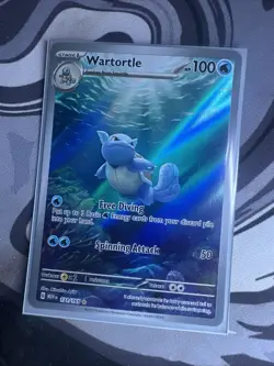 Pokemon TCG Scarlet & Violet Wartortle 171/165 Illustration Rare Holo - Image 1