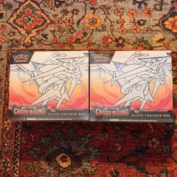 Pokemon TCG Chaos Rising Pokemon Center ETB Elite Trainer Box x2 NEW SEALED - Image 1