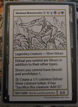 MTG Magic Slivdrazi Monstrosity NM/M Mystery Booster 2019 PW Stamp - Image 1