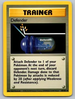 Defender 80/102 Uncommon Base Set Unlimited Pokemon Lightly Played - Image 1