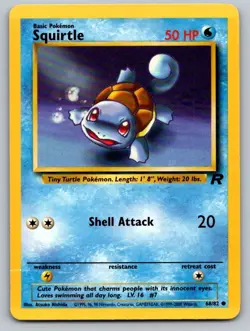 Squirtle 68/82 Common Team Rocket Pokemon Unlimited Lightly Played - Image 1