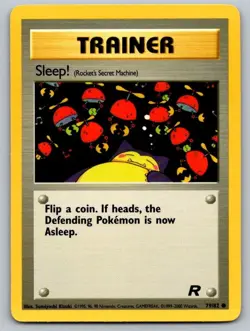 Sleep! 79/82 Common Team Rocket Pokemon Unlimited Lightly Played - Image 1
