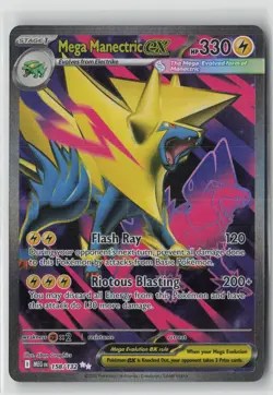 Mega Manectric ex 158/132 Ultra Rare Mega Evolution Pokemon Holo Near Mint - Image 1