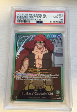 Eustass “Captain” Kid - ST02-001-PSA 10-Super Pre-Release English One Piece - Image 1