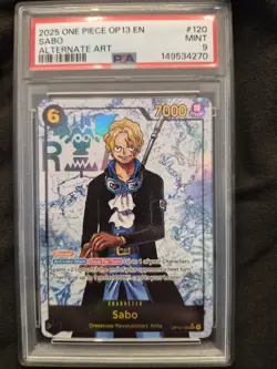 Sabo Alt Art OP13-120 PSA 9 English One Piece TCG - Image 1