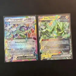 Prismatic Evolutions EX Card Lot Of 2- Iron Thorns & Terapagos - NM - Image 1