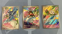 Pokemon TCG Rowlet Litten Popplio Holo Promo Cards Lot English - Image 1