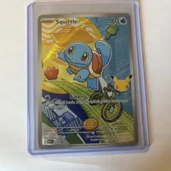 Pokemon Squirtle Promo Full Art Holo Card Mega Evolution Promo #013 2023 - Image 1