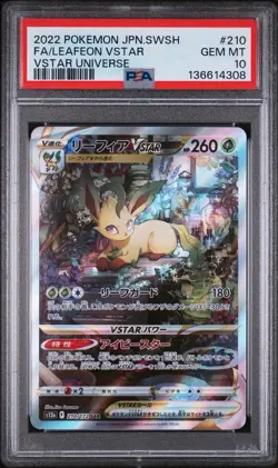 Pokemon Card Leafeon VSTAR SAR 210/172 S12a PSA 10 Japanese - Image 1