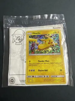 Pokemon Pikachu TCG Holo Card 5/12 McDonald's Promo 2016 Collection New & Sealed - Image 1