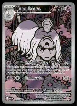 Pokemon Cards Houndstone 145/132 Mega Evolution Illustration Rare NM - Image 1