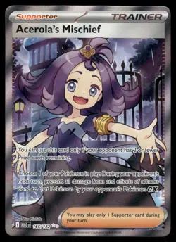 Pokemon Cards Acerola's Mischief 165/132 Mega Evolution Ultra Rare NM *2 - Image 1
