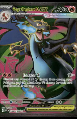 Pokemon Cards Mega Charizard X ex 109/094 Phantasmal Flames Ultra Rare NM *1 - Image 1