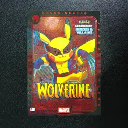 Pokemon Pikachu Heroes & Villains Flash Edition #E18 Wolverine Red - Image 1