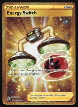 Energy Switch - 212/195 - Gold Secret Rare - Silver Tempest - Pokemon Card - Image 1