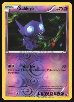 Sableye - 61/113 - Uncommon Reverse Holo - Legendary Treasures - Pokemon Card 1 - Image 1