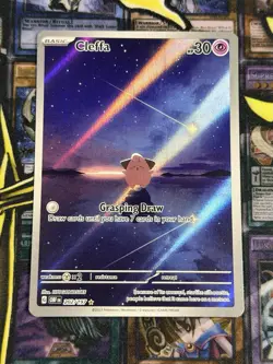 Pokemon TCG Cleffa 202/197 SV03 Obsidian Flames IR Holo HP 30 EN 2023 - Image 1