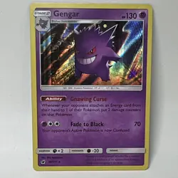 Pokemon TCG Gengar 38/111 SM Crimson Invasion Holo Rare English Stage 2 130 HP - Image 1