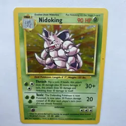 Nidoking 11/102 Rare Holo HP Pokemon TCG Vintage WOTC Base Set 1999 - Image 1
